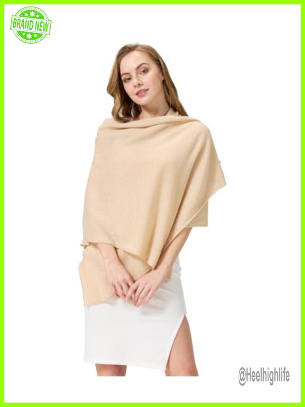 100% Cashmere Shawl Wrap Lightweight Travel Scarf All Seasons Gift Box